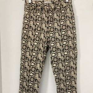 Good American snake skin print jeans.